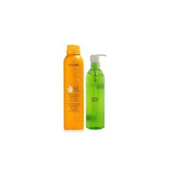 Babe Sun Promo Pack Transparent Sunscreen Wet Skin Αντηλιακό Διάφανο Σπρέι Σώματος SPF50 200ml + 100% Aloe Καταπραϋντικό Ενυδατικό Gel Αλόης 300ml