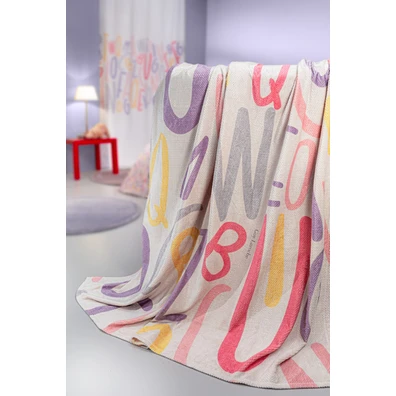Παιδική Κουβέρτα Ultrasoft Letters Pink 160x220 gu