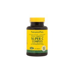 Natures Plus Super C Complex SR Vitamin C 1000mg Συμπλήρωμα Διατροφής Με Βιταμίνη C Για Την Ενίσχυση Του Ανοσοποιητικού 60 ταμπλέτες