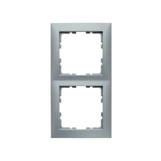 Berker S.1 Πλαίσιο 2 Θέσεων White Aluminium 101299