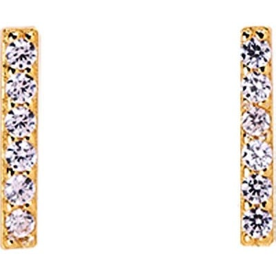Dalee Earings-Crystals Bar_yellow gold plated