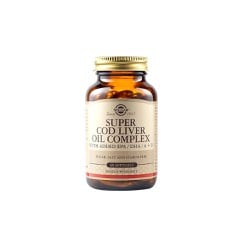 Solgar Super Cod Liver Oil Complex Συμπλήρωμα Διατροφής Μουρουνέλαιο Με Βιταμίνες Α & D Συμβάλλει Στην Καλή Υγεία Εγκεφάλου 60 μαλακές κάψουλες