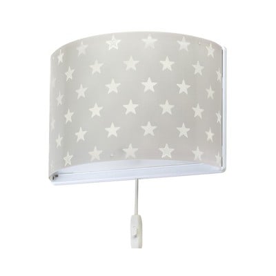 Kids Grey Wall Lamp Stars 1Xe27