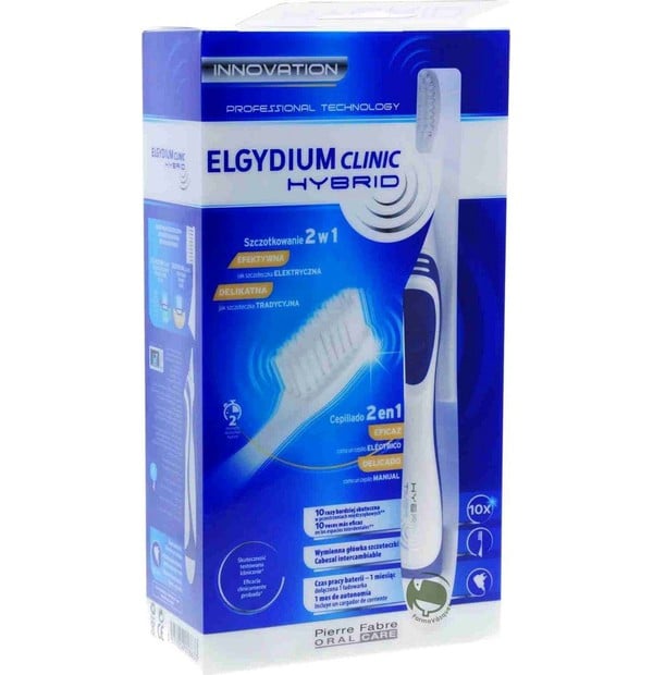 Elgydium Clinic Hybrid Electric Toothbrush for Sensitive Gums, 1pc