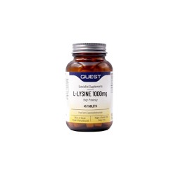 Quest L-Lysine 1000mg High Potency Συμπλήρωμα Διατροφής Με Λυσίνη Για Αναδόμηση Των Ιστών & Ανάπτυξη Αντισωμάτων 45 ταμπλέτες