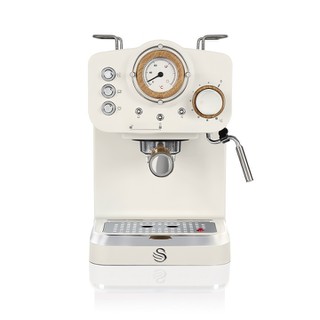 Μηχανή Καφέ Espresso Coffee Retro Pump Swan Λευκό 