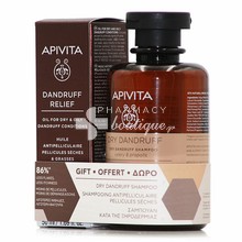 Apivita Dry Dandruff Σετ Relief Oil - Λάδι για τη Ξηροδερμία & Πιτυρίδα, 50ml & Δώρο Shampoo - Σαμπουάν για Ξηροδερμία, 250ml