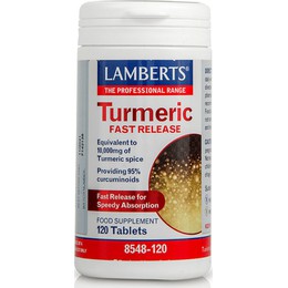 Lamberts Turmeric Fast Release Συμπλήρωμα Διατροφής με Κουρκουμά, 120tabs