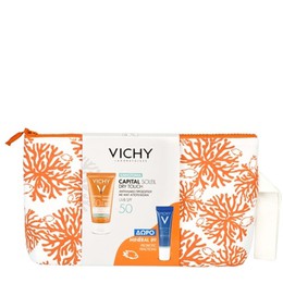 Vichy Pouch Capital Soleil Dry Touch Spf50 50 ml & Mineral 89 Probiotic 10ml