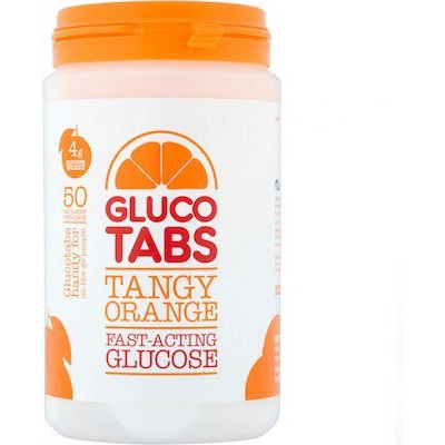 GLUCOTABS Tangy Orange Ταμπλέτες Γλυκόζης Με Γεύση Πορτοκάλι 50 Ταμπλέτες