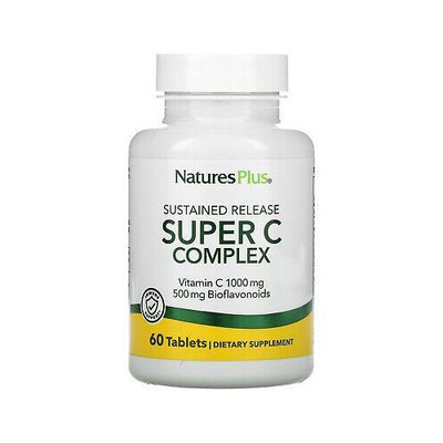 NATURE'S PLUS Super C Complex Συμπλήρωμα Διατροφής Με Βιταμίνη C 1000 mg x60 Ταμπλέτες