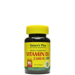 Nature's Plus Vitamin D3 2.500 IU Βιταμίνη D, 90 softgels