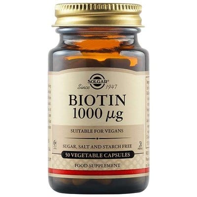 Solgar Biotin 1000μg Συμπλήρωμα Διατροφής με Βιοτί