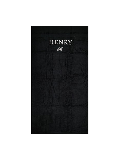 Henry clothing black  white towel 80x160