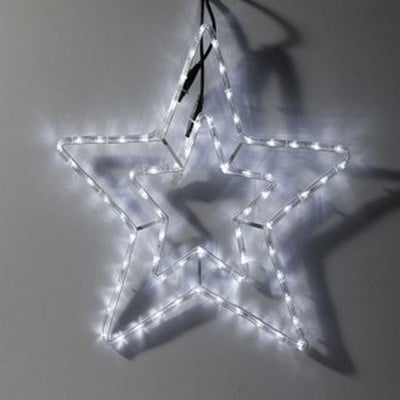 Christmas Star Double Led White 3M Ip44