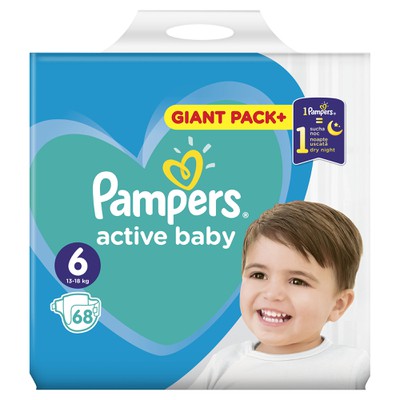 Pampers Active Baby Giant Box No6 (13-18Kg) 68τμχ
