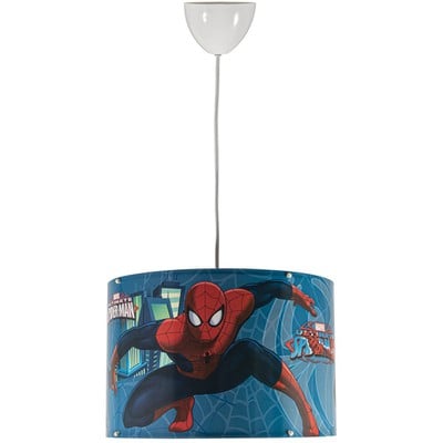 Pendant Light 1/L Round Plain Spiderman Blue 1xE27