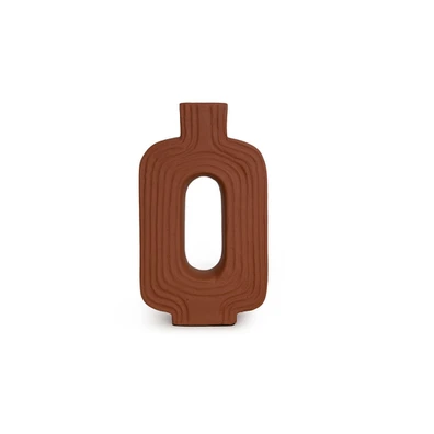 Διακοσμητικό Βάζο Leda Teracotta (20.5x7.5x36) Sou