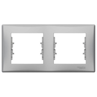 Sedna Frame 2 Gangs Horizontal Aluminium SDN580036
