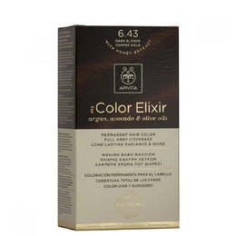 Apivita My Color Elixir Μόνιμη Βαφή Μαλλιών No 6.43 Ξανθό Σκούρο Χάλκινο Μελί, 1 τεμάχιο