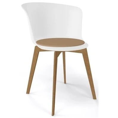 Καρέκλα 55x51x79(47) Gaber Epica Λευκό-Ecο