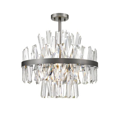 Pendant Light Round With Crystals Veronica 8 x MAX