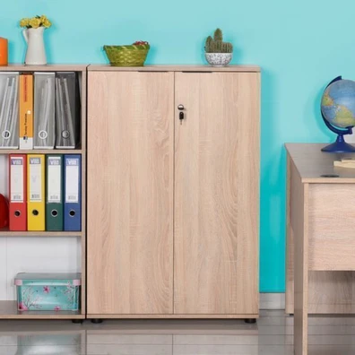 Βιβλιοθήκη με 2 Πόρτες και Κλειδαριά 72x34x109cm S