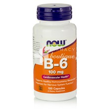 Now Vitamin B6 100mg - Καρδιά / Νευρικό Σύστημα, 100 caps 