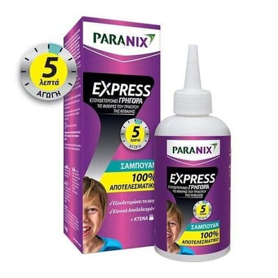 Paranix Express Αντιφθειρικό Σαμπουάν & Χτενάκι γι