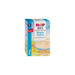 Hipp Bio Βρεφική Κρέμα Δημητριακών Mε Γάλα Kαι Σιμιγδάλι Φαρίν Λακτέ Aπό Tον 6ο Mήνα 450gr 