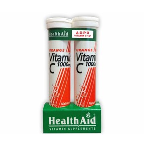 Health Aid 1+1 ΔΩΡΟ! Promo Pack Vitamin C 1000mg Α