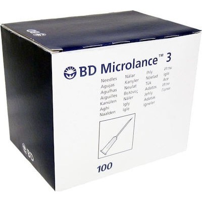 BD MICROLANCE Βελόνες 30G x 1/2" (0.3 x 13mm) 100 Τεμάχια