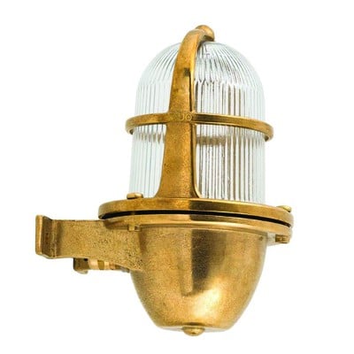 Brass Wall Light Height:18cm Ε27 Ip64 Up/Down