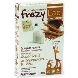 Frezylac Bio Cereal Φαρίν Λακτέ με Δημιατρικά-Γάλα 200g για βρέφη μετά τον 6ο μήνα