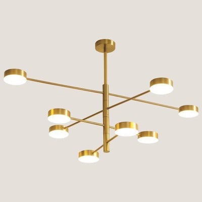 Pendant Light Led Gold 96W 3000K 7200Lm