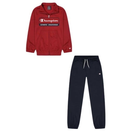 Champion Boy Full Zip Suit (306583)-RED