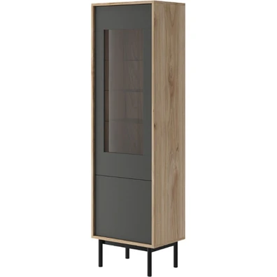 Βιτρίνα 54x185x39cm 17107-BS-SV Jackson Hickory +Γ