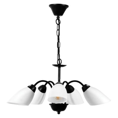 Pendant Light 5/L Plastic Cap Black White 5XE14 40