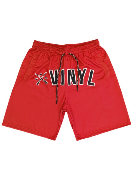 Vinyl art clothing red big logo shorts