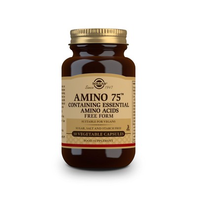 SOLGAR Amino 75 Essential Amino Acids Vegetable 75 Φόρμουλα Με Αμινοξέα x30 Καψούλες