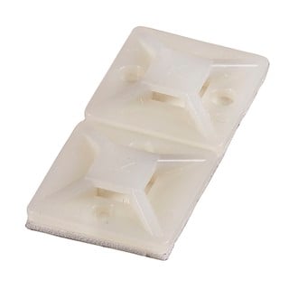 Self Adhesive Socket for Cable Ties White 3.6 19x1