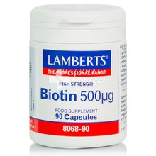 Lamberts BIOTIN 500mcg - Μαλλιά, 90 caps
