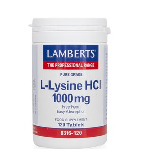 Lamberts L-Lysine 1000mg-Συμπλήρωμα Διατροφής με Λ