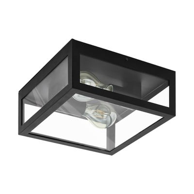 Ceiling Light Amezola With Transparent Glass 2Xe27