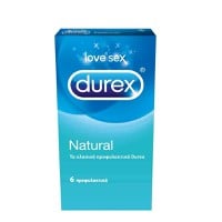Durex Natural 6τμχ - Κλασικά Προφυλακτικά Με Ήπια 
