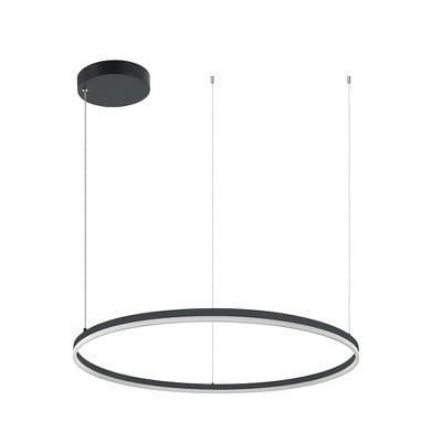 Pendant Light Circle D100cm Black Led 3000K 84W