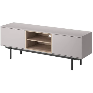 Έπιπλο Τηλεόρασης Inox: Γκρι+Jackson Hickory 150x5