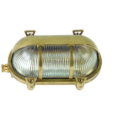 Brass Wall Light 21Χ13cm Ε27 Ip64 With Shade