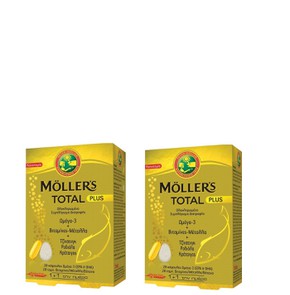 2x Moller's Total Plus Συμπλήρωμα Διατροφής με Ωμέ