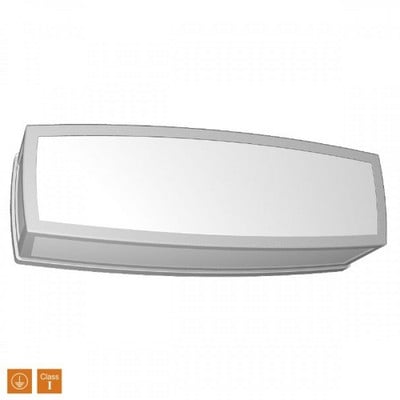 Wall Light E27 2X18W Parallelogram Aluminum Silver